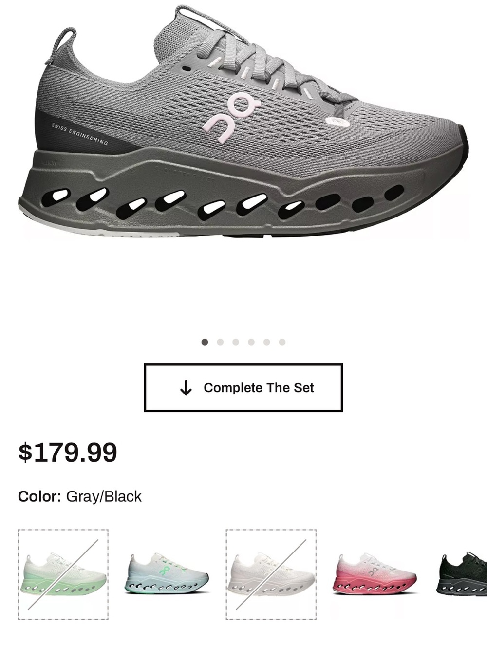 On Cloud Women's Athletic Shoes - Grey - Picture 6 of 6